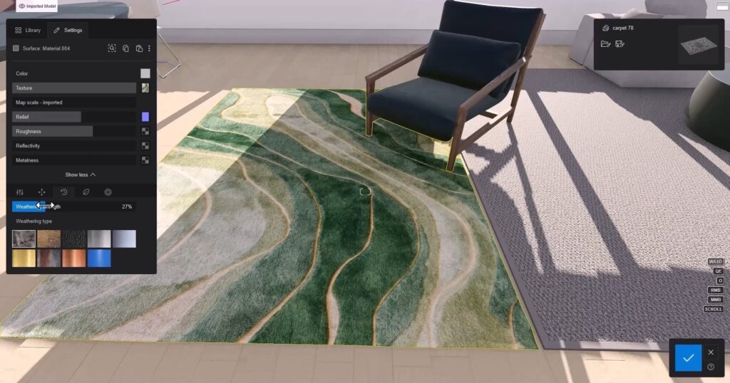 Screenshot 2026 07 27 214734 Easyviz Lumion Materials and Assets for Realistic Rendering Lumion Material, Uncategorized The Secret to Realistic Carpet Materials in Lumion (Normal Map Tutorial)